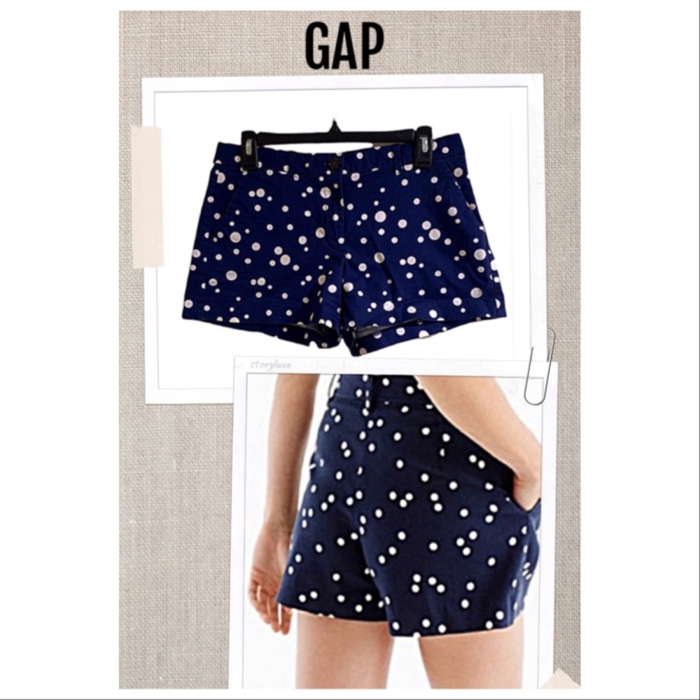 Flash Sale GAP Shorts, Navy Blue w/White Polka Dots Size 4R